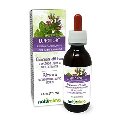 Naturalma Lungwort (Pulmonaria officinalis) herb with flowers Alcohol-free Tincture - Liquid extract in drops - Herbal supplement - Vegan