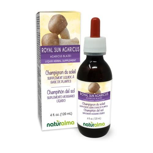 Naturalma Royal sun agaricus (Agaricus blazei or A. subrufescens) mushroom Alcohol-free Tincture - Liquid extract in drops - Herbal supplement - Vegan