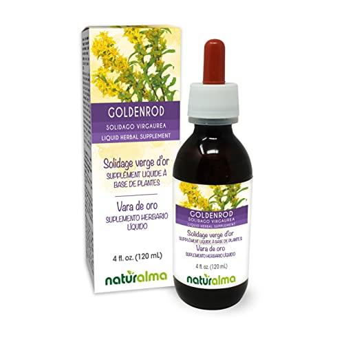 Naturalma Goldenrod (Solidago virgaurea) herb with Flowers Alcohol-Free Tincture - Liquid Extract in Drops - Herbal Supplement - Vegan