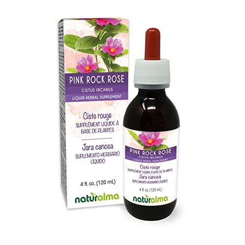 Naturalma Pink rock rose (Cistus incanus) herb Alcohol-free Tincture - Liquid extract in drops - Herbal supplement - Vegan