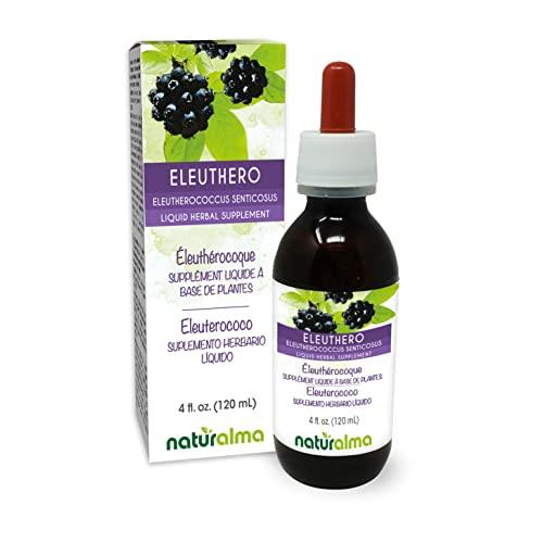 Naturalma Eleuthero or Siberian Ginseng (Eleutherococcus senticosus) Root Alcohol-Free Tincture - Liquid Extract in Drops - Herbal Supplement - Vegan
