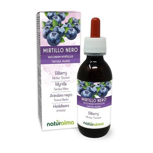 Naturalma Bilberry or European blueberry (Vaccinium myrtillus) fruit Alcohol-free Tincture - Liquid extract in drops - Herbal supplement - Vegan