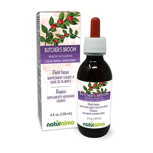 Naturalma Butcher's broom (Ruscus aculeatus) root Alcohol-free Tincture - Liquid extract in drops - Herbal supplement - Vegan