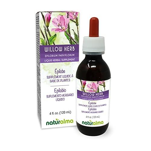 Naturalma Willow herb or Fireweed (Epilobium parviflorum) herb Alcohol-free Tincture - Liquid extract in drops - Herbal supplement - Vegan
