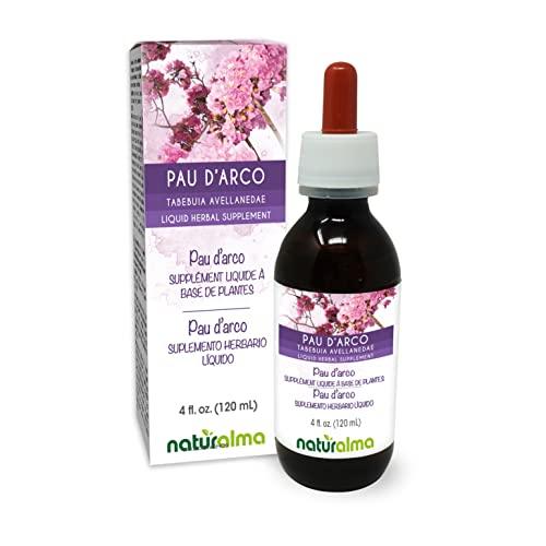 Naturalma Pau d'arco or Lapacho (Tabebuia avellanedae) bark Alcohol-free Tincture - Liquid extract in drops - Herbal supplement - Vegan