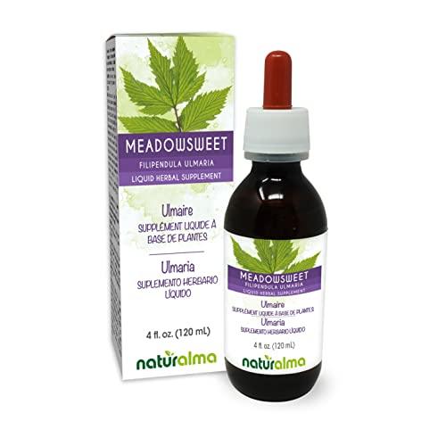 Naturalma Meadowsweet (Filipendula ulmaria or Spirea ulmaria) flower Alcohol-free Tincture - Liquid extract in drops - Herbal supplement - Vegan