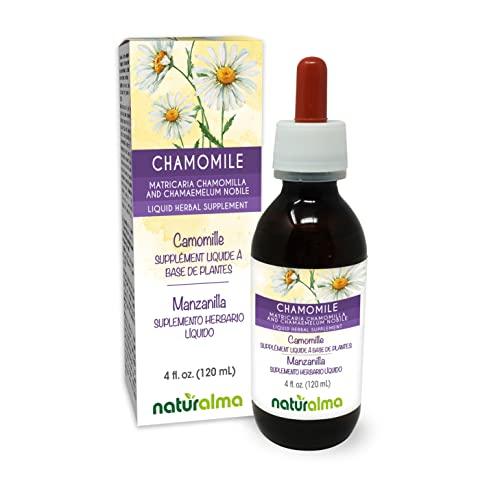 Naturalma German and Roman Chamomile (Matricaria chamomilla and Chamaemelum nobile) Flower Tincture - Liquid Extract in Drops - Herbal Supplement - Vegan