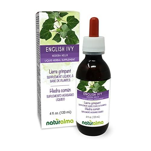 Naturalma Common ivy or English ivy (Hedera helix) leaf Alcohol-free Tincture - Liquid extract in drops - Herbal supplement - Vegan