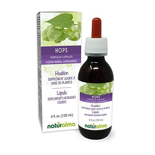 Naturalma Hops (Humulus lupulus) strobilus or cone (female flowers) Alcohol-free Tincture - Liquid extract in drops - Herbal supplement - Vegan