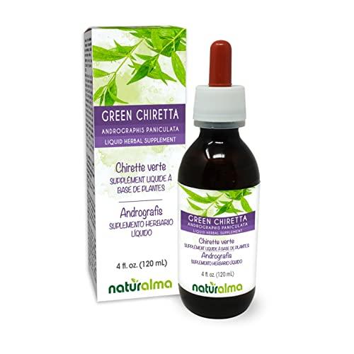 Naturalma Green chiretta (Andrographis paniculata) tops Alcohol-free Tincture - Liquid extract in drops - Herbal supplement - Vegan