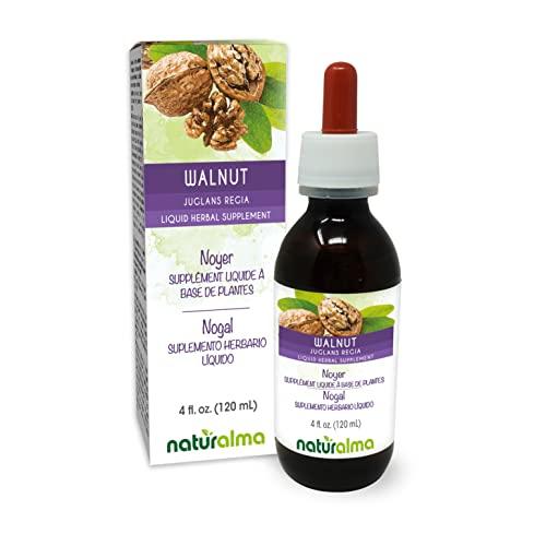 Naturalma Walnut (Juglans regia) hull of The fruit or pericarp and leaf Alcohol-free Tincture - Liquid extract in drops - Herbal supplement - Vegan