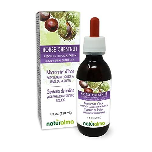 Naturalma Horse Chestnut (Aesculus hippocastanum) Seed Alcohol-Free Tincture - 4 fl oz Liquid Extract in Drops - Herbal Supplement - Vegan