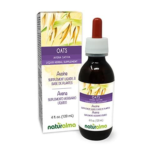 Naturalma Oats (Avena Sativa) Tops Alcohol-Free Tincture - Liquid Extract in Drops - Herbal Supplement - Vegan