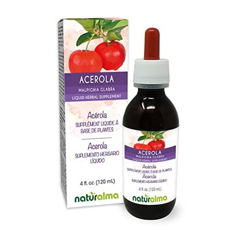 Naturalma Acerola (Malpighia glabra) fruit Alcohol-free Tincture - Rich in Vitamin C - Liquid extract in drops - Herbal supplement - Vegan