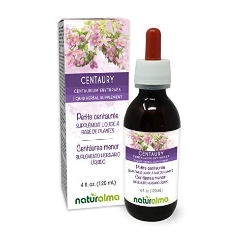 Naturalma Centaury (Centaurium erythraea) herb with flowers Alcohol-free Tincture - Liquid extract in drops - Herbal supplement - Vegan