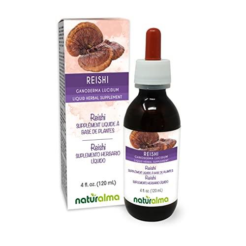 Naturalma Reishi (Ganoderma lucidum) Fungus or Mushroom Alcohol-Free Tincture - Liquid Extract in Drops - Herbal Supplement - Vegan
