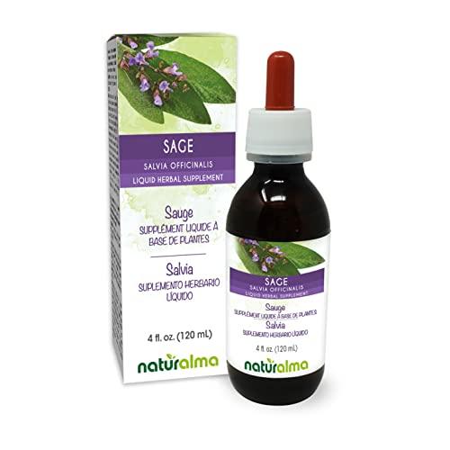 Naturalma Sage (Salvia officinalis) Leaf Alcohol-Free Tincture - Liquid Extract in Drops - Herbal Supplement - Vegan