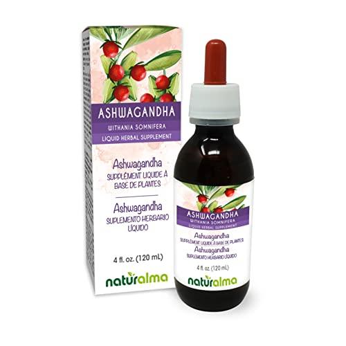 Naturalma Ashwagandha (Withania somnifera) Root Tincture - Liquid Extract in Drops - Herbal Supplement - Vegan