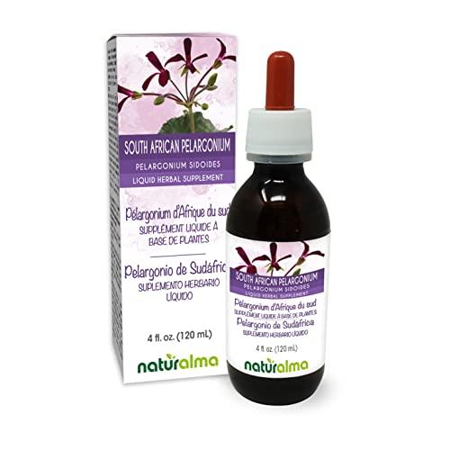 Naturalma South African pelargonium (Pelargonium sidoides) root Alcohol-free Tincture - Liquid extract in drops - Herbal supplement - Vegan