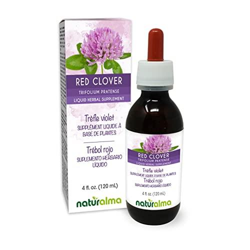Naturalma Red Clover (Trifolium pratense) herb with Flowers Alcohol-Free Tincture - Liquid Extract in Drops - Herbal Supplement - Vegan