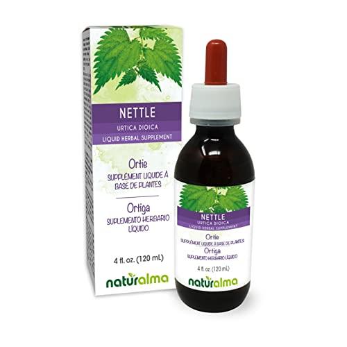 Naturalma Nettle (Urtica dioica) leaf and root Alcohol-free Tincture - Liquid extract in drops - Herbal supplement - Vegan