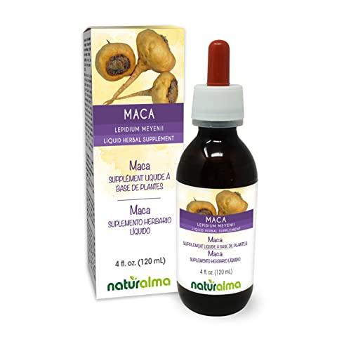 Naturalma Maca or Peruvian ginseng (Lepidium meyenii or L. peruvianum) root Tincture - Liquid extract in drops - Herbal supplement - Vegan