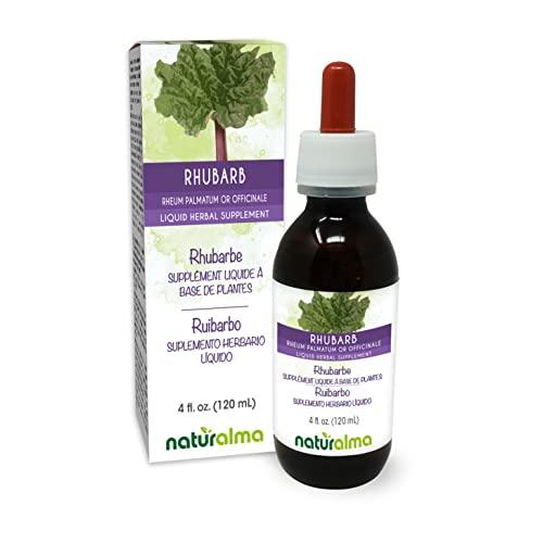 Naturalma Rhubarb (Rheum palmatum or Rheum officinale) Root and Rhizome Alcohol-Free Tincture - Liquid Extract in Drops - Herbal Supplement - Vegan